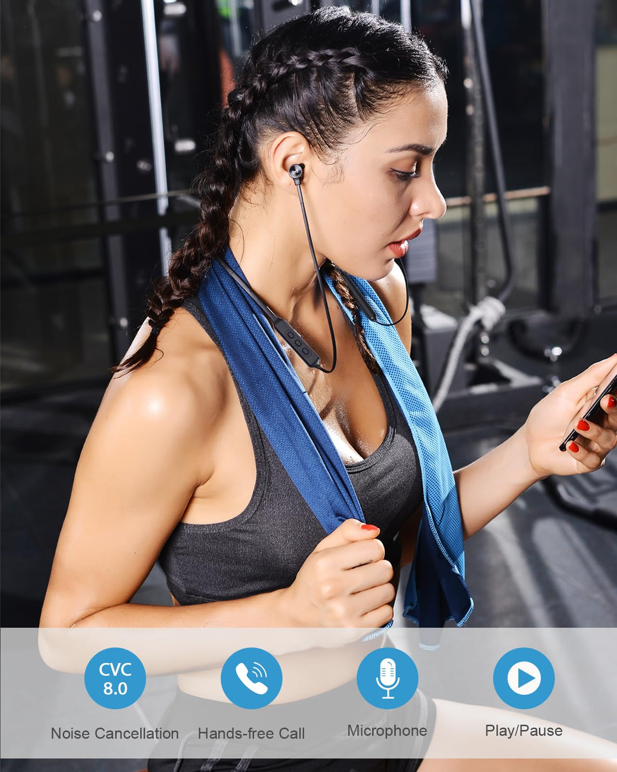 NANAMI earbuds worn by runner demonstrating secure fit and motion stability