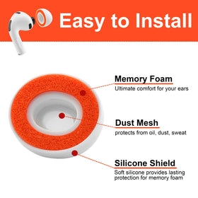 Nanlanfan silicone shield protects memory foam from sweat and oil on AirPods Pro 3