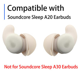NANLANFAN beige silicone ear wings offer soft comfort for extended wear.
