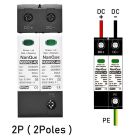 NanQue DC SPD low-clamping mode delivers fast protection for sensitive equipment.
