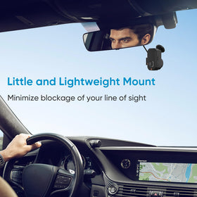 Naponal mount in a driving scene illustrating secure in-car installation benefit