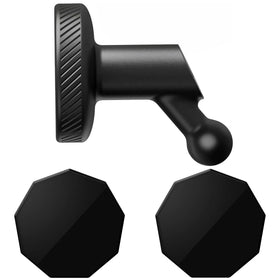Naponal magnetic dash cam mount grips Garmin securely on windshield.