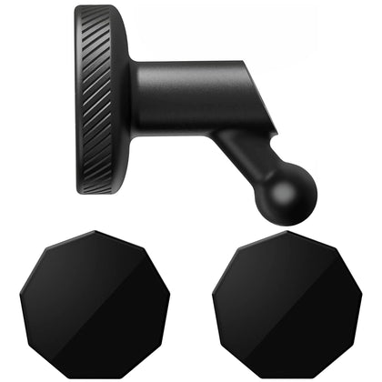 Naponal magnetic dash cam mount grips Garmin securely on windshield.