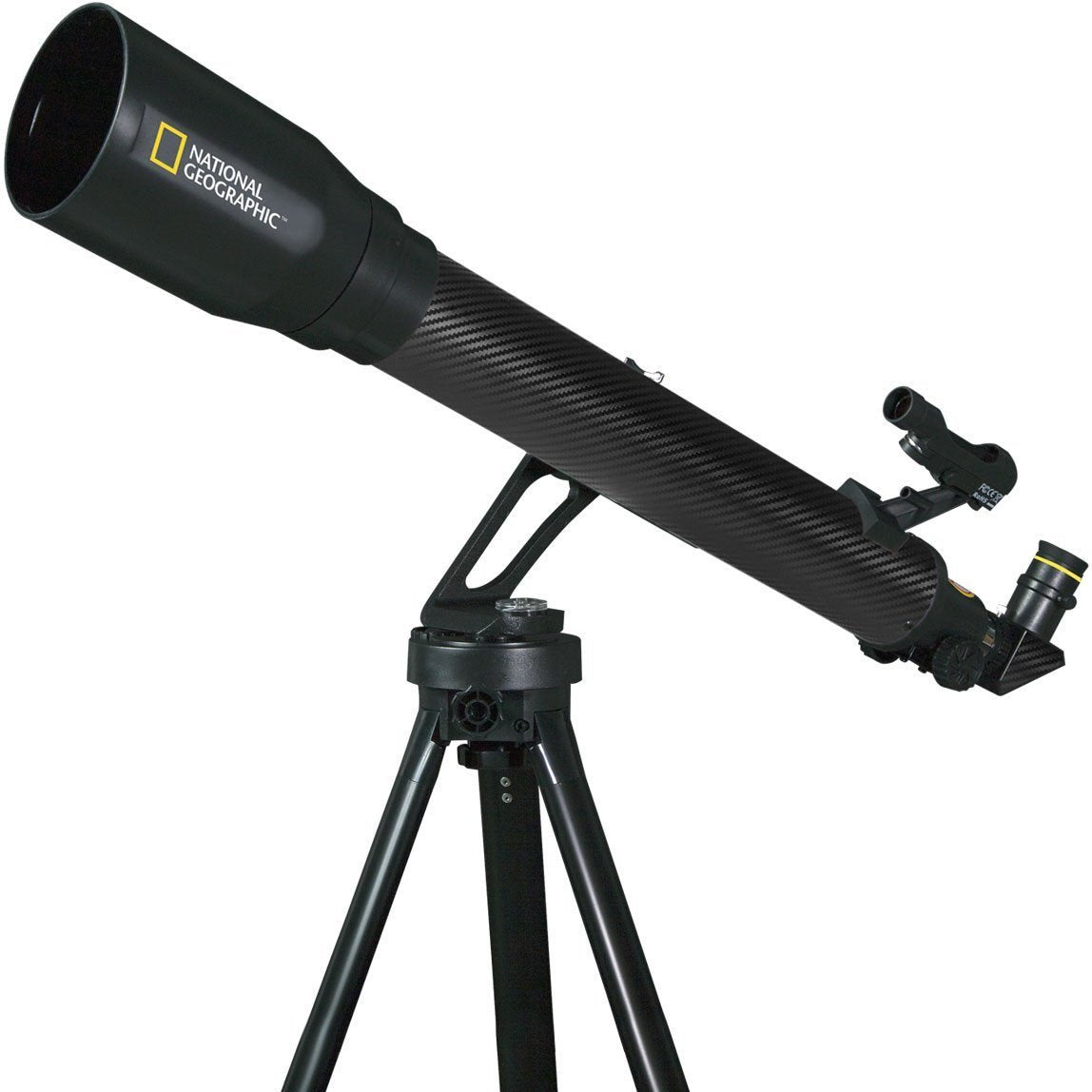 National Geographic CF700SM telescope viewed through 70mm aperture for bright lunar details.