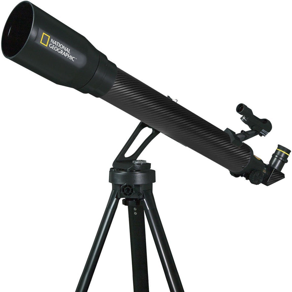National Geographic CF700SM telescope viewed through 70mm aperture for bright lunar details.