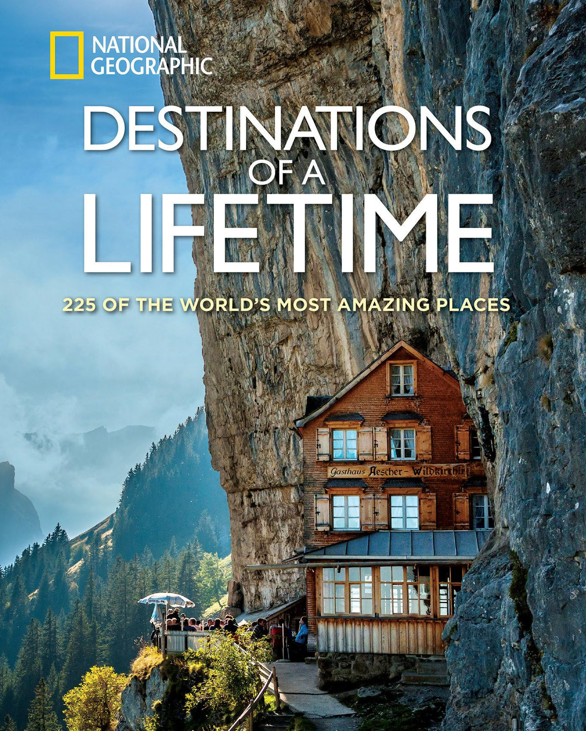 National Geographic Destinations of a Lifetime book cover; inspires travel ideas and conversations.