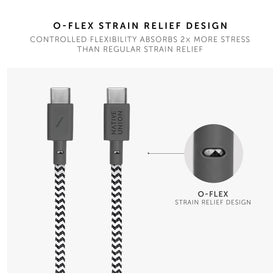 Native Union Type-C Belt Cable delivers up to 60W PD fast charging with compatible chargers.