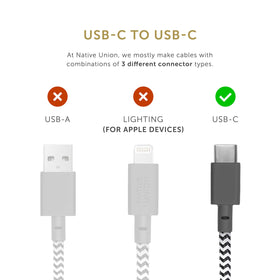Native Union Type-C Belt Cable comes with a lifetime warranty for peace of mind.
