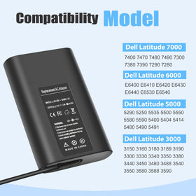 NATNO 65W LA65NS2-01 side view, slim charger ideal for travel and workspace.