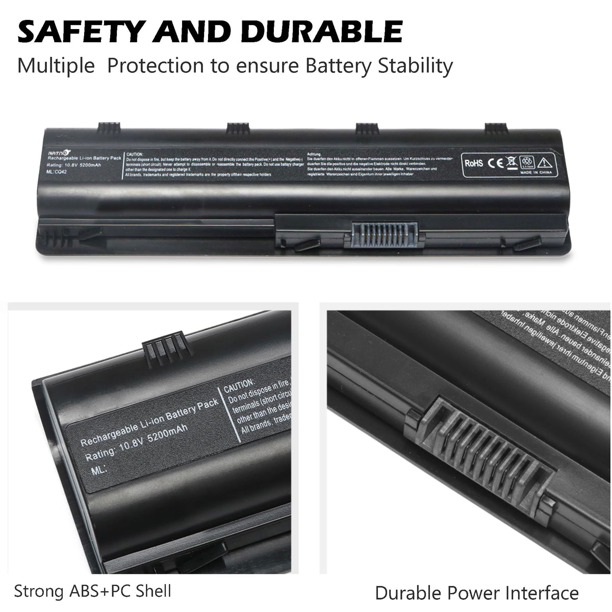 NATNO battery close-up highlighting durable Li‑ion cells for dependable power
