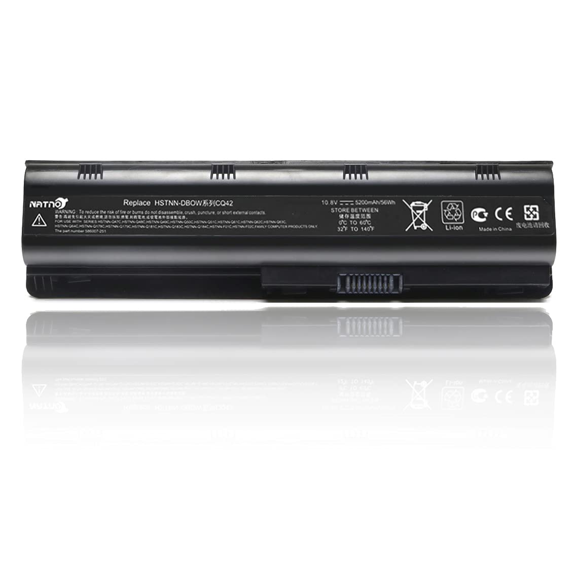 NATNO MU06 MU09 battery with right-side connector for HP notebooks, reliable replacement