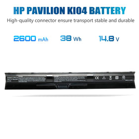 NATNO KI04 battery close-up with label for model verification.