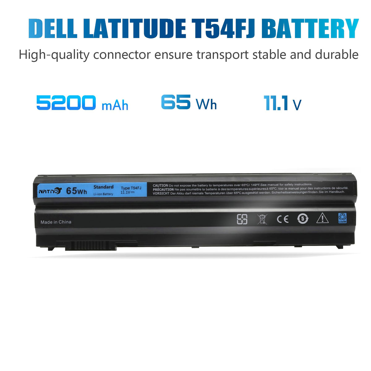 NATNO T54FJ 8858x battery for Dell Inspiron 17R-7720, broad compatibility with Dell laptops.