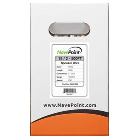 Close-up of NavePoint 18 AWG Copper-Clad Aluminum conductor for affordable DIY wiring.