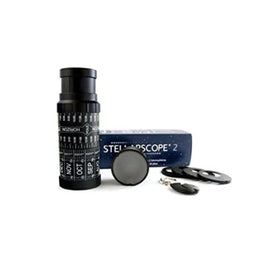 Navir Stellarscope held outdoors against night sky, helps beginners locate constellations