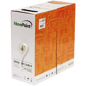NavePoint 16 AWG in-wall audio cable with pull box, ideal for clean home theater wiring.