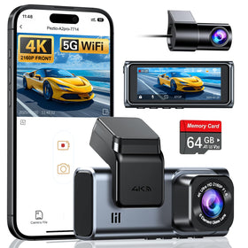 Navycrest 4K+2.5K dashcam front-rear view for crisp evidence.