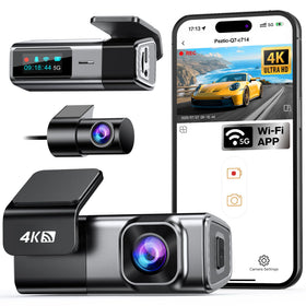 navycrest front camera angled view showing compact design and clear road capture
