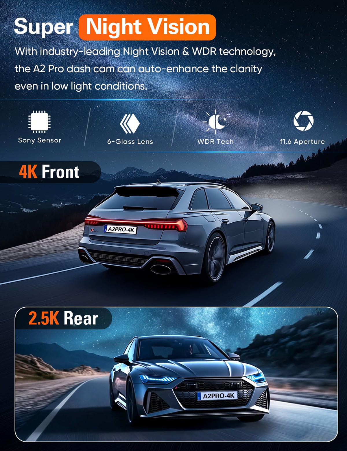 Navycrest parking mode provides 24/7 monitoring when parked.