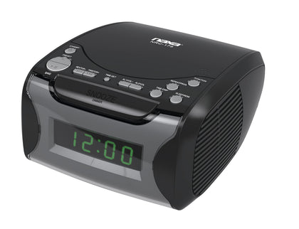 Naxa front view showing clock radio CD for clear bedside display