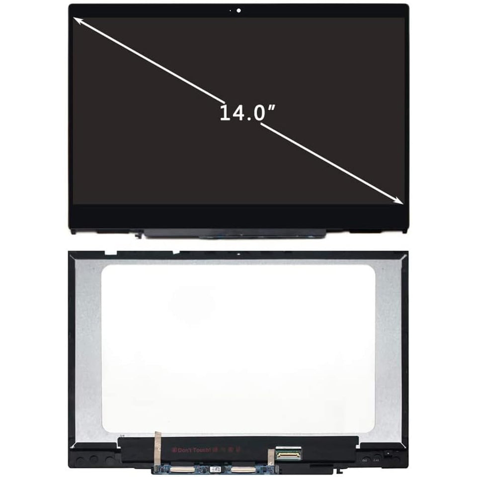 NBPCLCD HP Pavilion X360 14in screen assembly ready for replacement, supports sharp 1080p visuals.