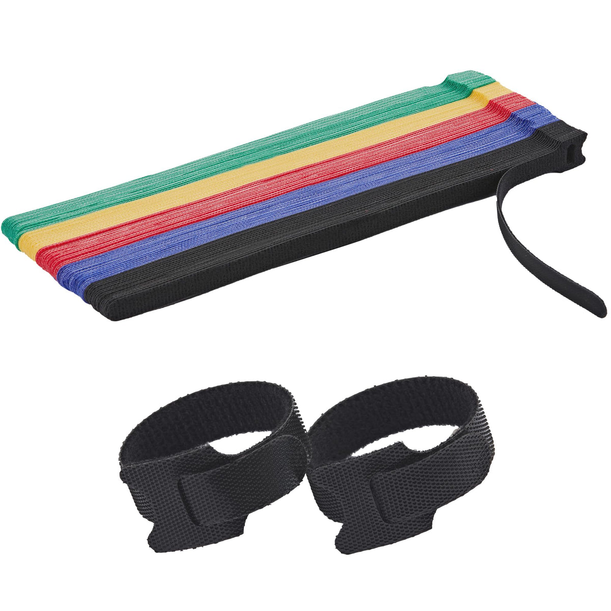 NBTORCH 12-Inch cable ties bundle cables for a tidy workspace.