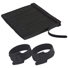 NBTORCH 150 pcs reusable ties with hooks secure cables for a tidy home workspace.
