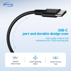NDWQGFS 65W USB-C charger with 1.8m cable extended for flexible setup