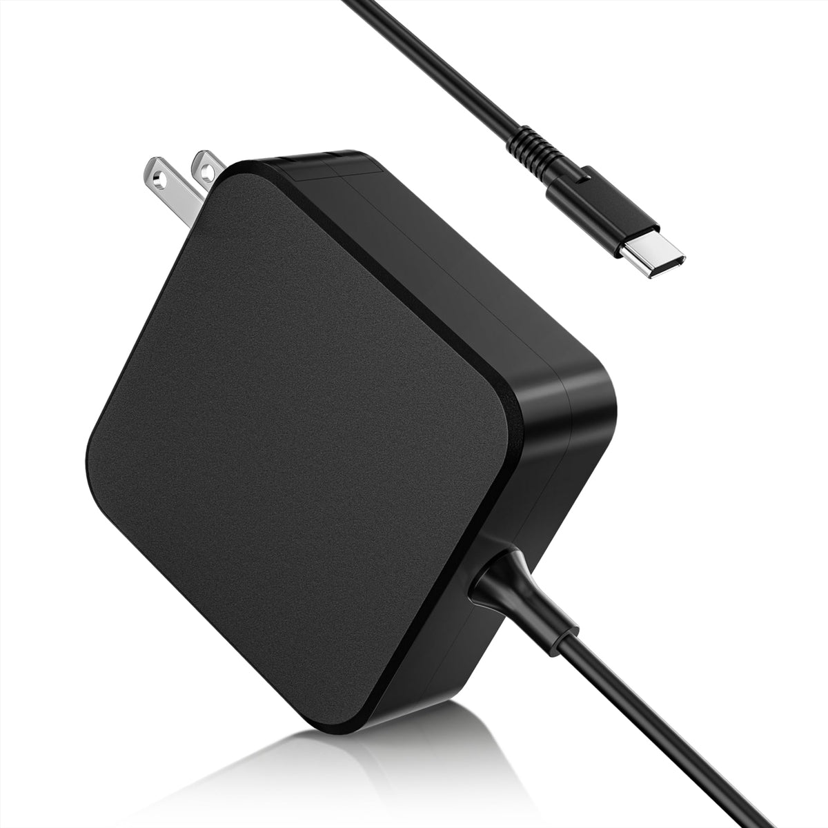 NDWQGFS 65W USB-C charger front view showing compact design and fast charging