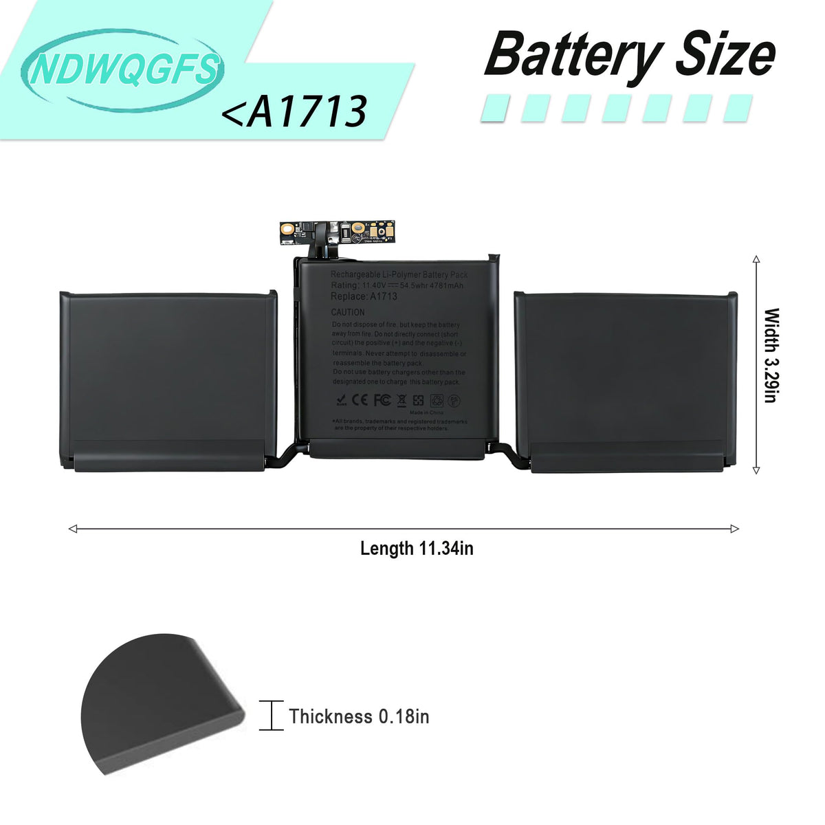 NDWQGFS battery connector closeup highlighting secure fit and compatibility