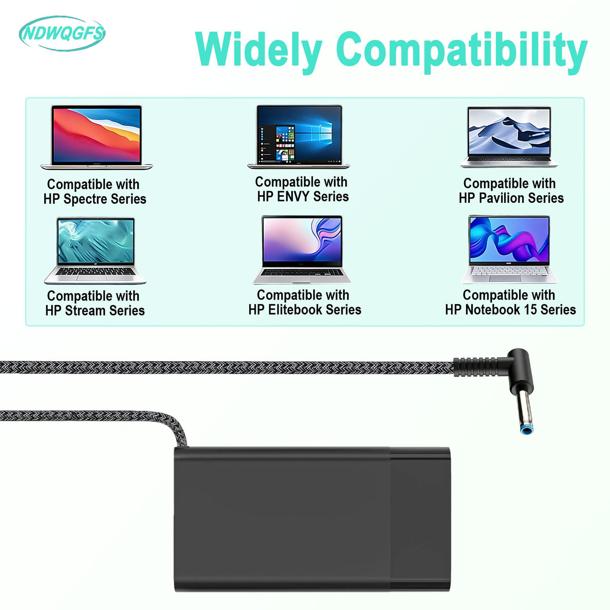 NDWQGFS HP compatibility range covers Envy, Pavilion, EliteBook.