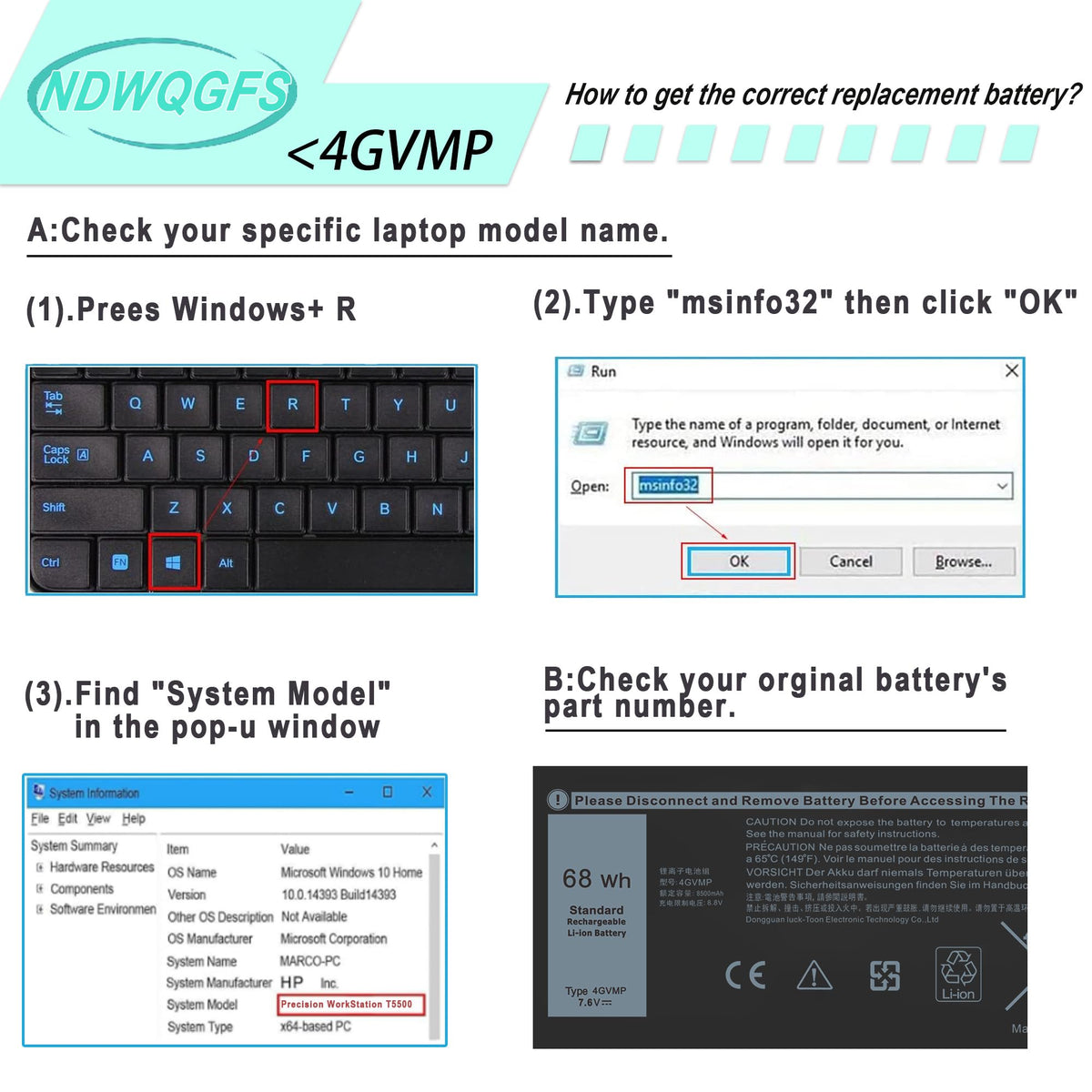 NDWQGFS installed in Dell laptop demonstrating immediate power and usability