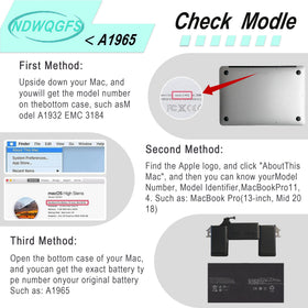 NDWQGFS battery next to a credit card for scale to confirm compact MacBook Air compatibility