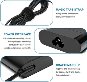 NeaHao adapter with included 3‑prong AC cord for immediate travel use