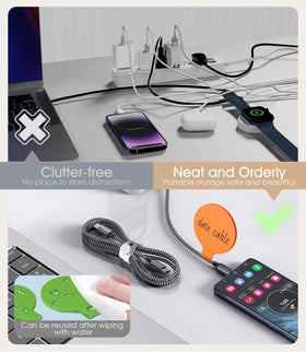 Nearockle color-differentiated cables setup helps visual identification.