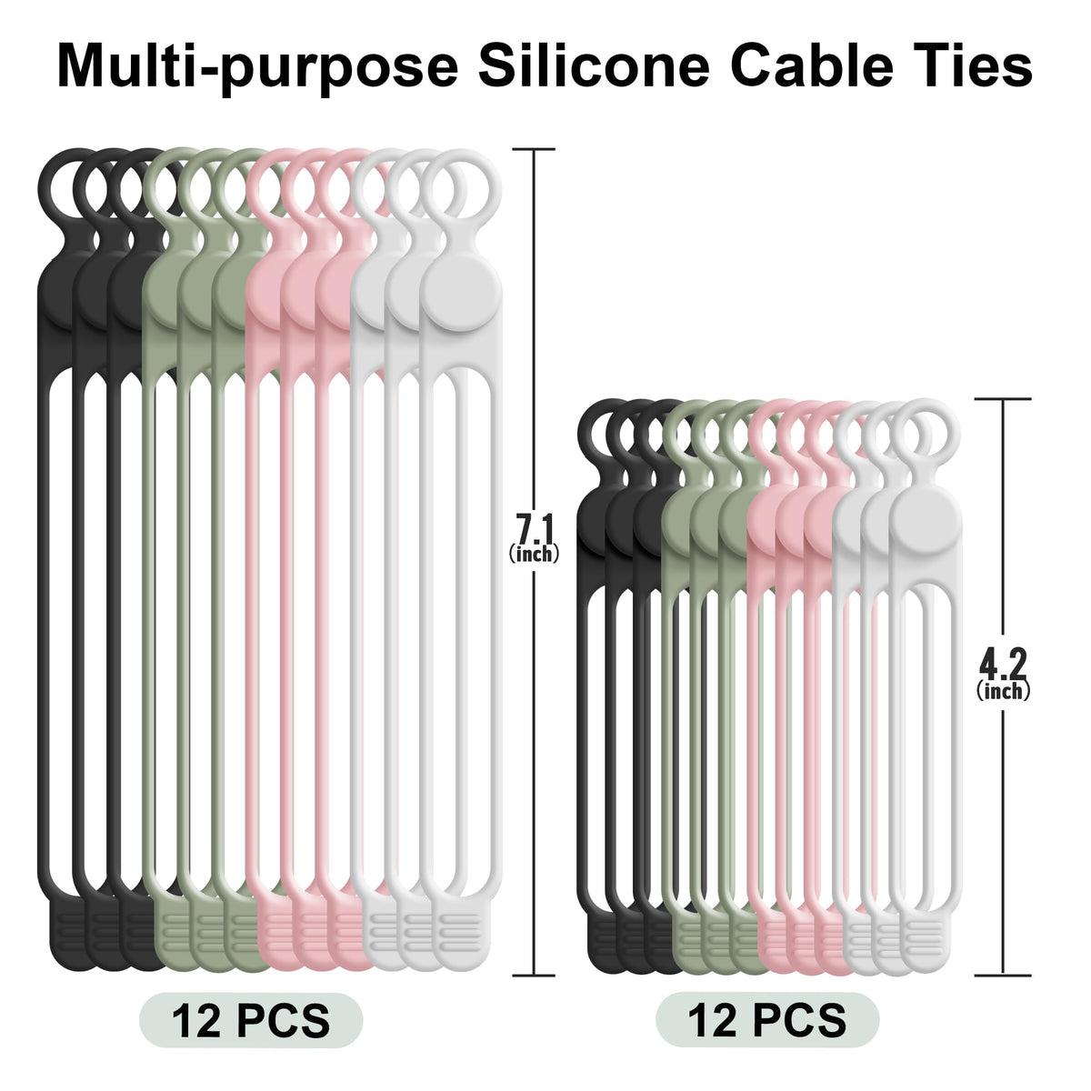 Nearockle mixed-color pack for color-coded cable identification