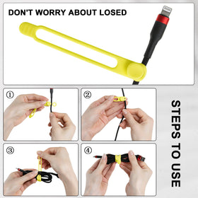 Nearockle 4.2 inch silicone cable ties suitable for earphones and mice.