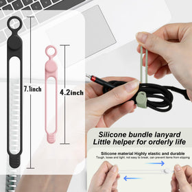 Nearockle silicone cable ties 7.1-inch neatly manage computer and appliance cords