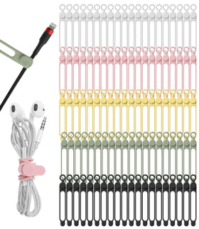 Nearockle silicone cable ties with round hole design for secure attachment and easy organization.