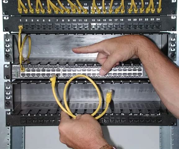 NEAT-PATCH side-molded non-conductive design prevents shorts while organizing cabling