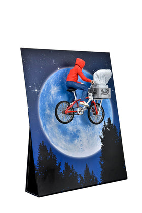 NECA bicycle in mid-roll showing pull-back-and-go action, playful movement without batteries