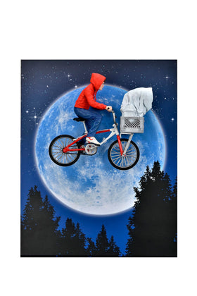 NECA freestanding movie backdrop with figures mounted, enables flying scene display