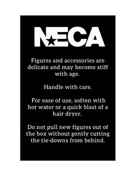 NECA set staged on shelf in a living room, nostalgic decorative centerpiece for fans