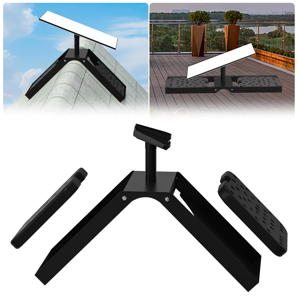 Neeotyy Starlink roof mount ridge setup enables no-drill installation on roofs.