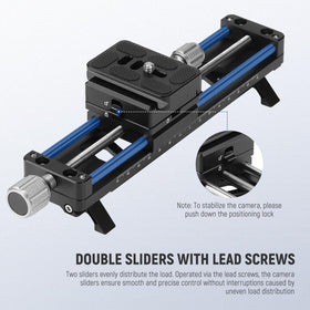 NEEWER Arca-type quick-release base for fast camera mounting.