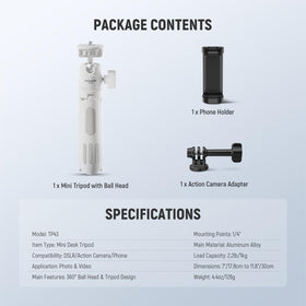 NEEWER Basics lightweight aluminum construction for travel-friendly use.