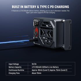 NEEWER Basics low and high cooling modes for silent or rapid cooling.