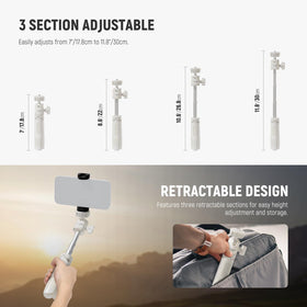 NEEWER Basics extended desk tripod enables flexible framing with height adjustment.