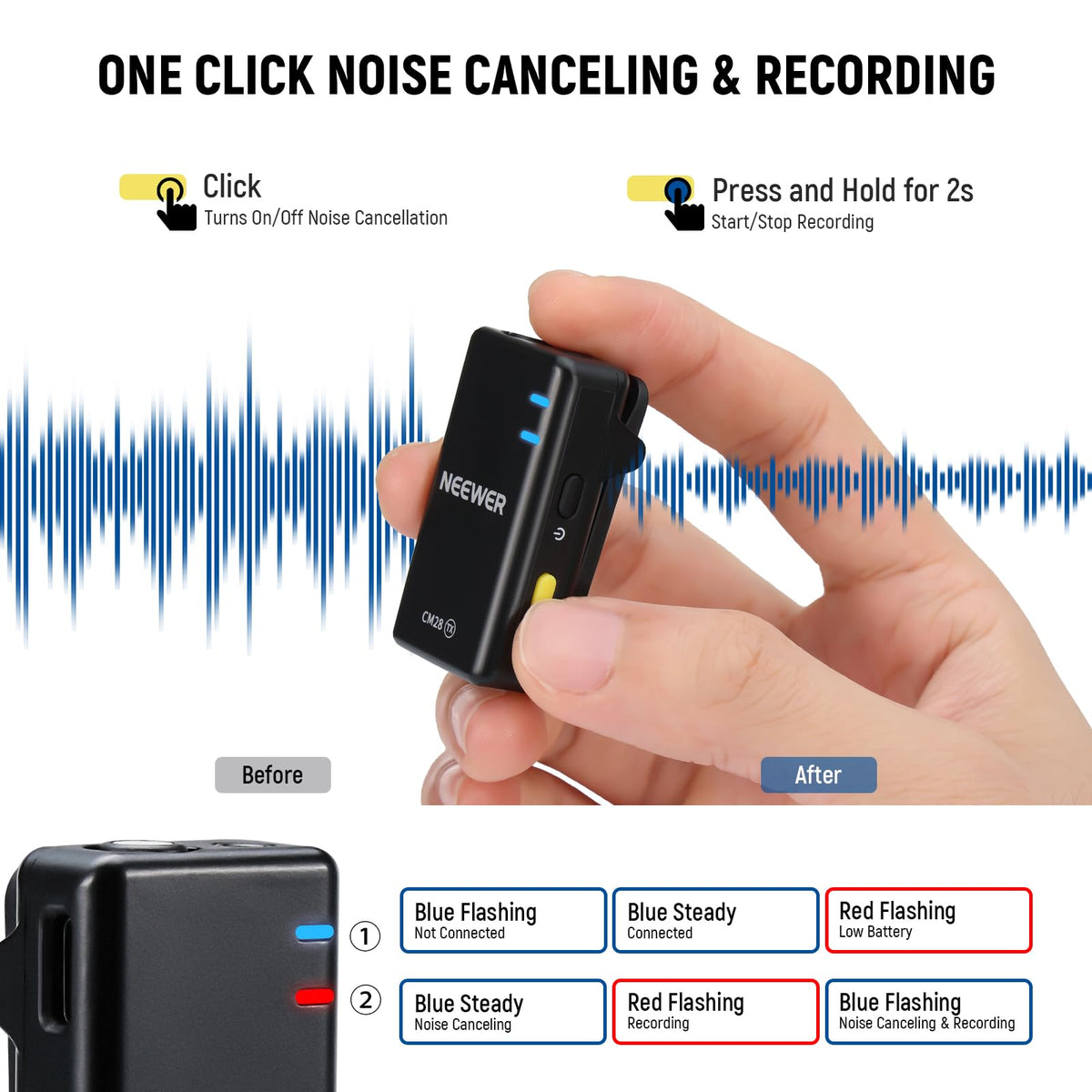Windshield reduces outdoor wind noise for cleaner recordings