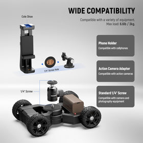 NEEWER DL400 rear view dolly provides steady linear slides for videos